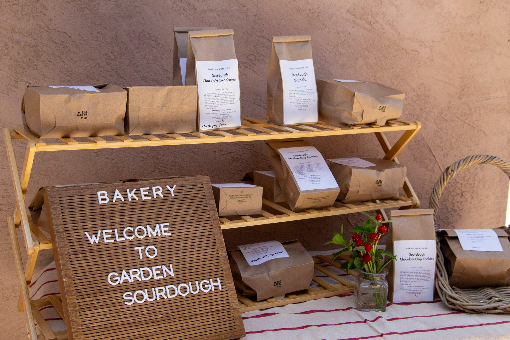 Welcome to Garden Sourdough Welcome Sign