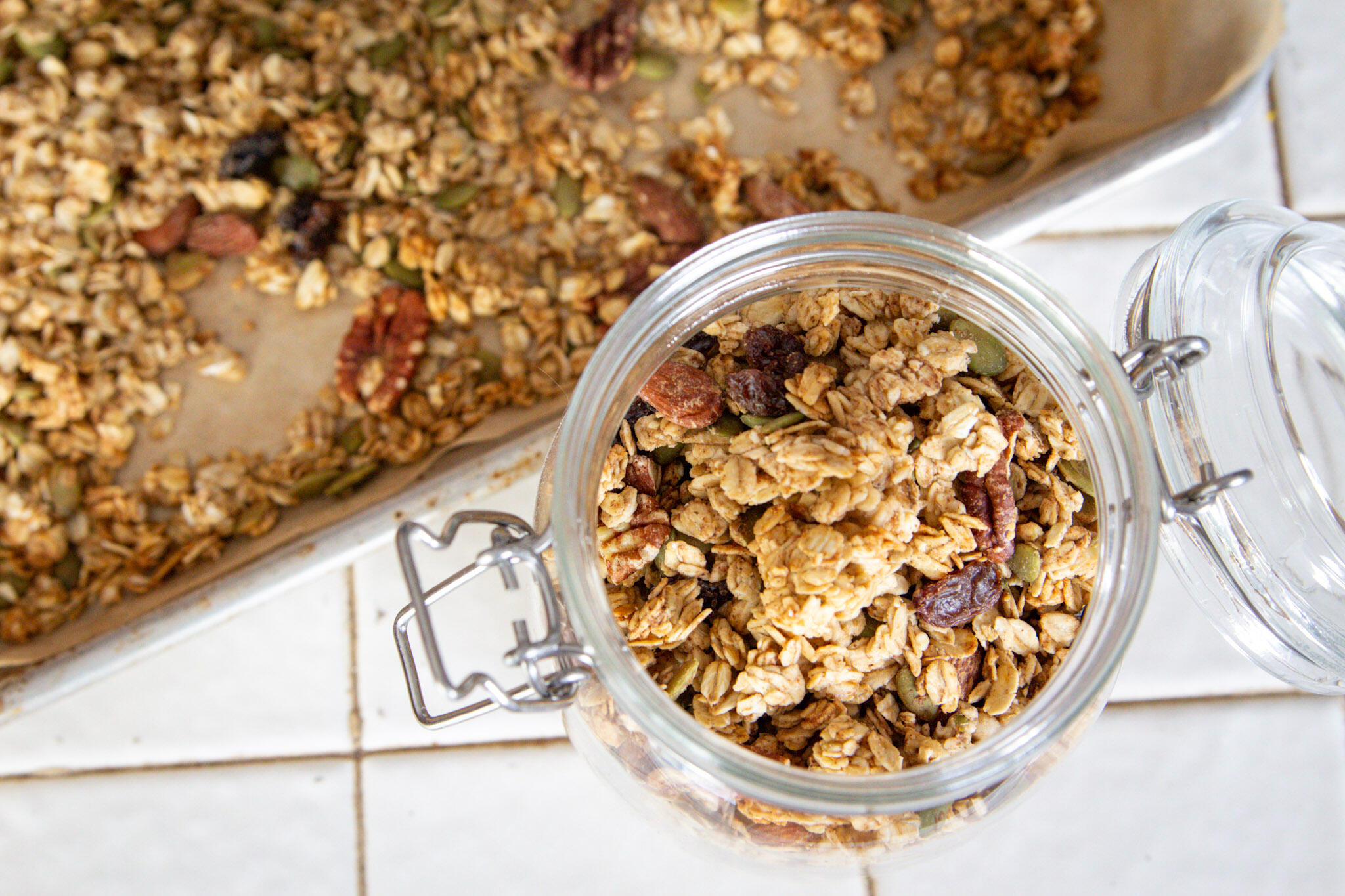 Sourdough Granola Sourdough Granola in a jar